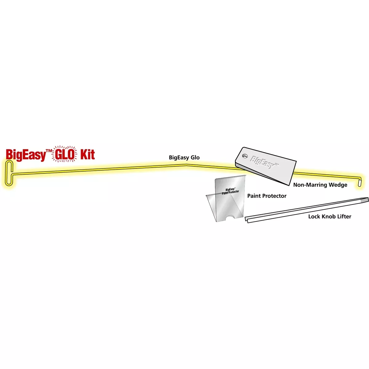 "Big Easy Glow" Glows in the Dark Lock Out Tool STC32950 Steck Manufacturing